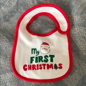 Carter's Festive Santa Baby Bib - Red, Green, and White